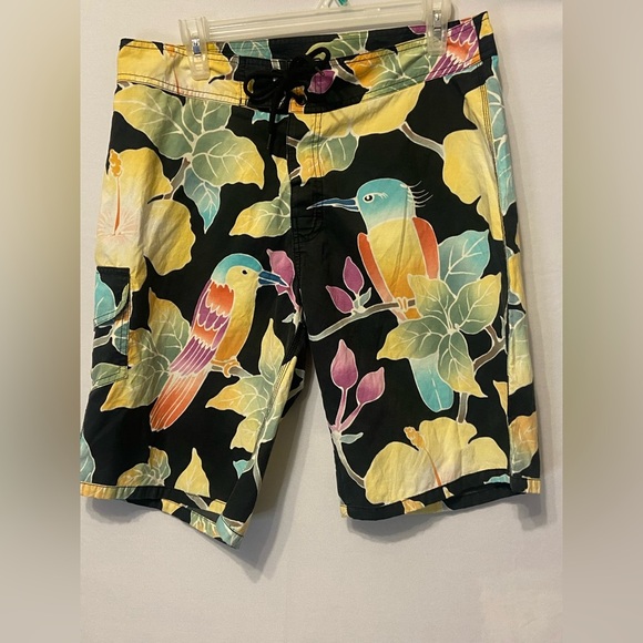 Polo Ralph Lauren Other - Polo Ralph Lauren Vintage Mens 32 Multicolor Jungle Birds Floral Swim Trunks